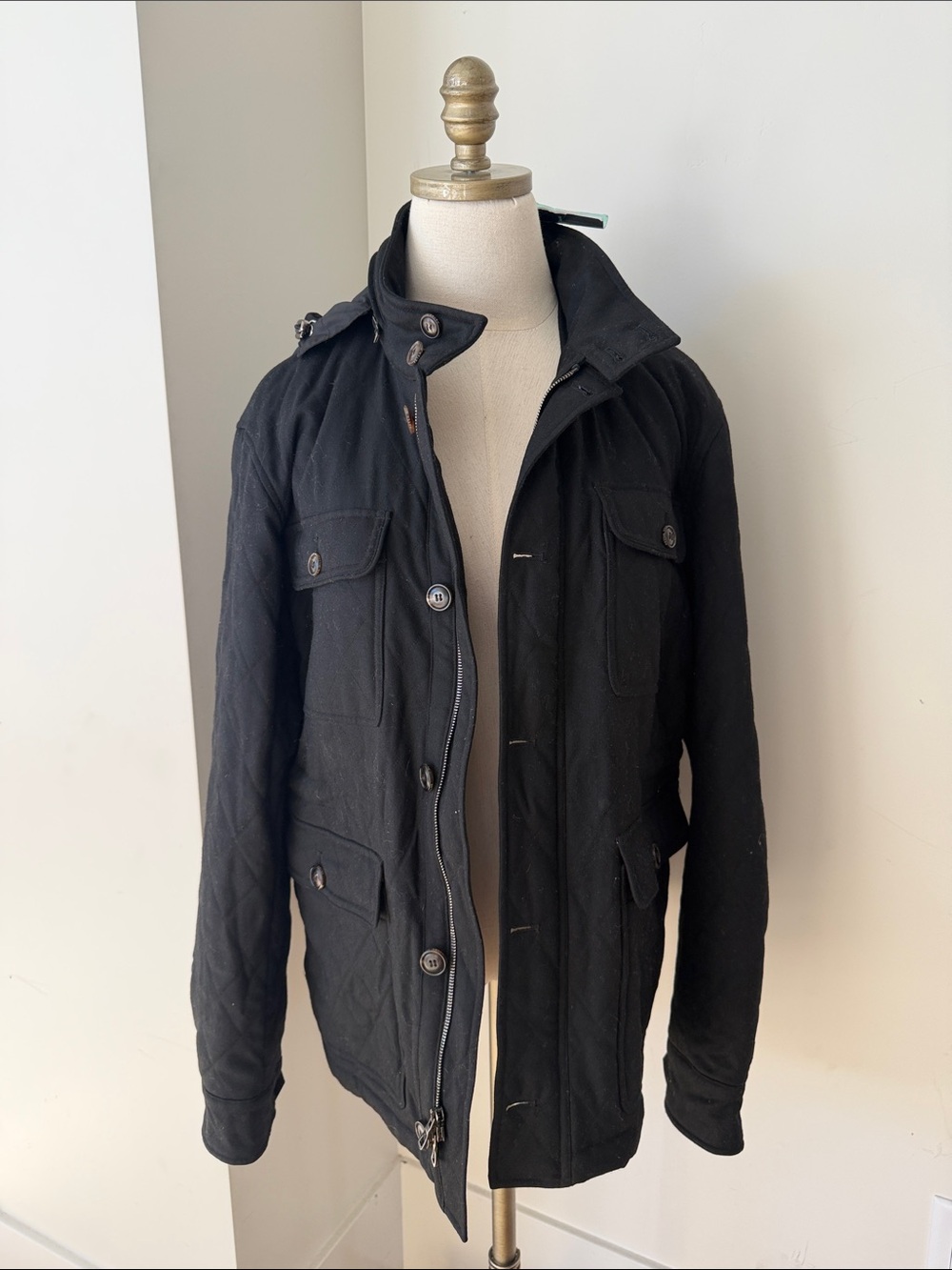 Peter Millar Black Quilted Field Jacket - Picture 2 of 9